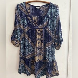 Roxy flowy bohemian tunic top women’s XS